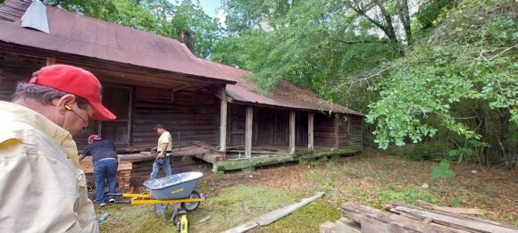 Cabin Front Porch Installtion